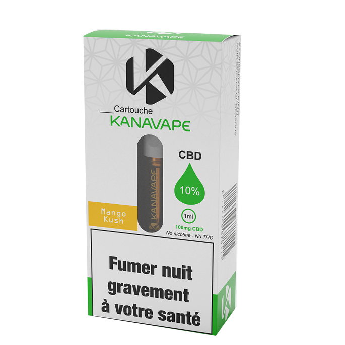 Cartucho Mango Kush 10% CBD, 1 ml, 100 mg - Kanavape