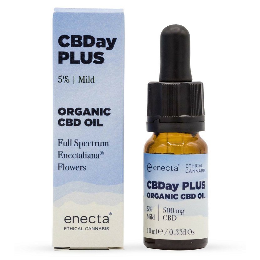 CBDay Plus Mild Full Spectrum Óleo CBD 5%, 500 mg, 10 ml - Enecta