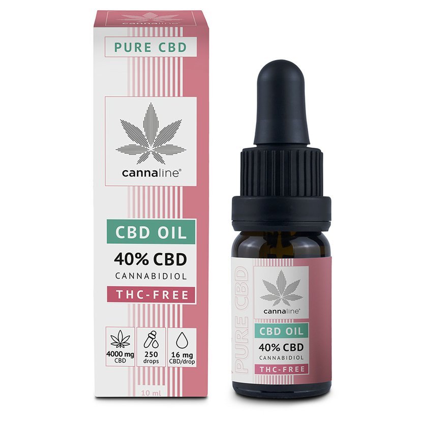 CBD Óleo de Cânhamo THC LIVRE 40%, 4000 mg, 10ml - CANNALINE