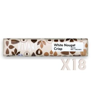 Barra de chocolate branco com praliné e avelã crocante 35g (caixa 18 indese) Vivani