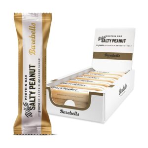 Barras proteicas brancas Salado branco salgado amendoim 12x55g Barebells