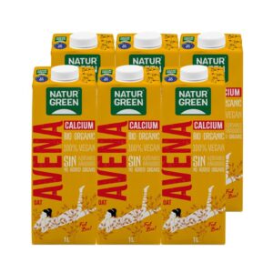 Bebida ausida com cálcio sem açúcar bio 6x1l Naturgreen