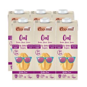 Bebida de aveia s/glúten aveia natureza bio 6x1l ecomil
