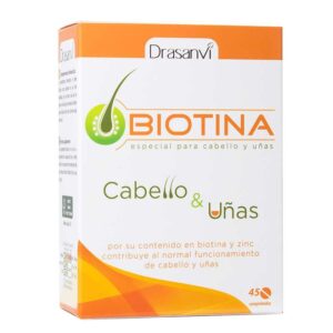 Cabelo e unhas de biotina 45 comprimidos Drasanvi
