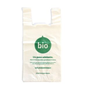 Saco de camiseta T pequena (camisa) 40x50 compostável 100URDS