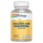 Cálcio e magnésio com vitamina D2 90 Vegcaps Solaray