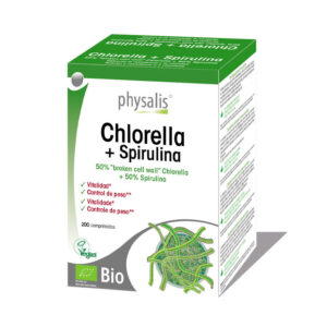 Chlorella e Spirulina Bio 200 reprimido Physalis