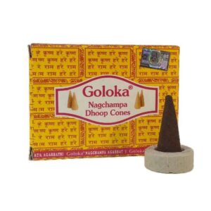 Cones incenso amarelo batendo 10 cones nag champa