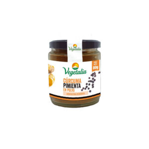 Curcha e vegetal biológica de pimenta preta 80g