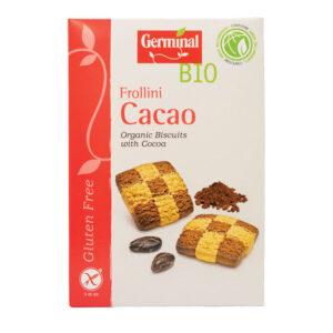 Biscoitos de cacau e baunilha sem glúten 250 g germinativo