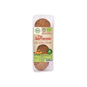 Saracen Cookies Chia Quinoa Curcuma 175g Sun Natural
