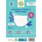 Child reutilizável máscara de algodão orgânico/m natural