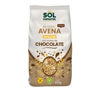 Amostras de aveia e glúten -bio biografia de chocolate 425g Sol natural