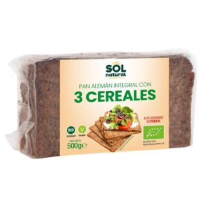 Pão alemão 3 cereais biológicos 500g Sun Natural