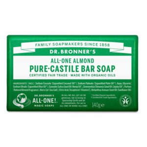 BIO 140G Tablet de sabão de amêndoa do Dr. Bronner