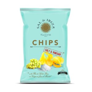 Batatas fritas e sal 125g de sal de Ibiza