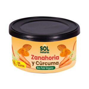 Pate vegano cenoura curcuma bio 125g sol natural