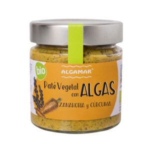 Pate de vegetais com algamar de algas, cenoura e curcuma