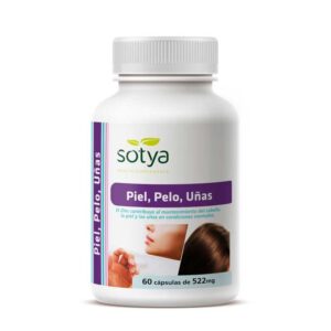 Couro, cabelo e unhas 522mg 60 cápsulas Sotya