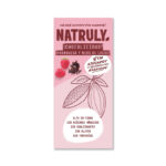 Comprimido de chocolate com framboesa e pontas de cacau 72% 85g naturuly