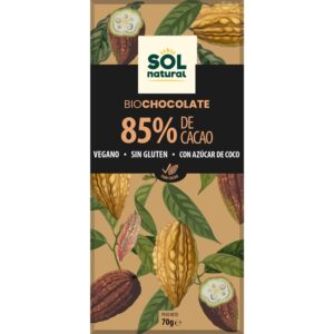 Comprimido de chocolate preto 85% bio 70g Sun Natural