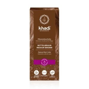 Corante de ervas marrons médios 100g khadi