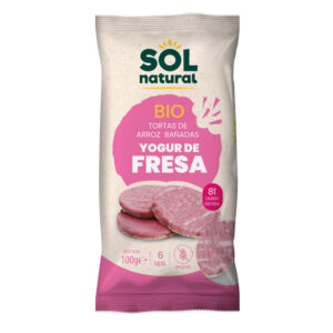 Panquecas de arroz de iogurte com morango s/g bio 100g sol natural