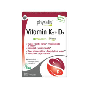 Vitamina K2 + D3 60 comprimidos Physalis