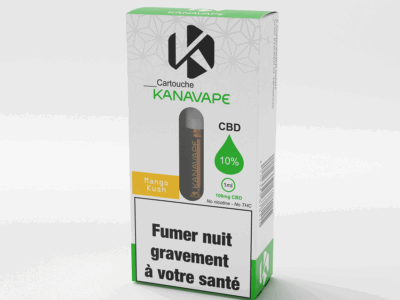 Cartucho Mango Kush 10% CBD 1ml 100mg  Kanavape