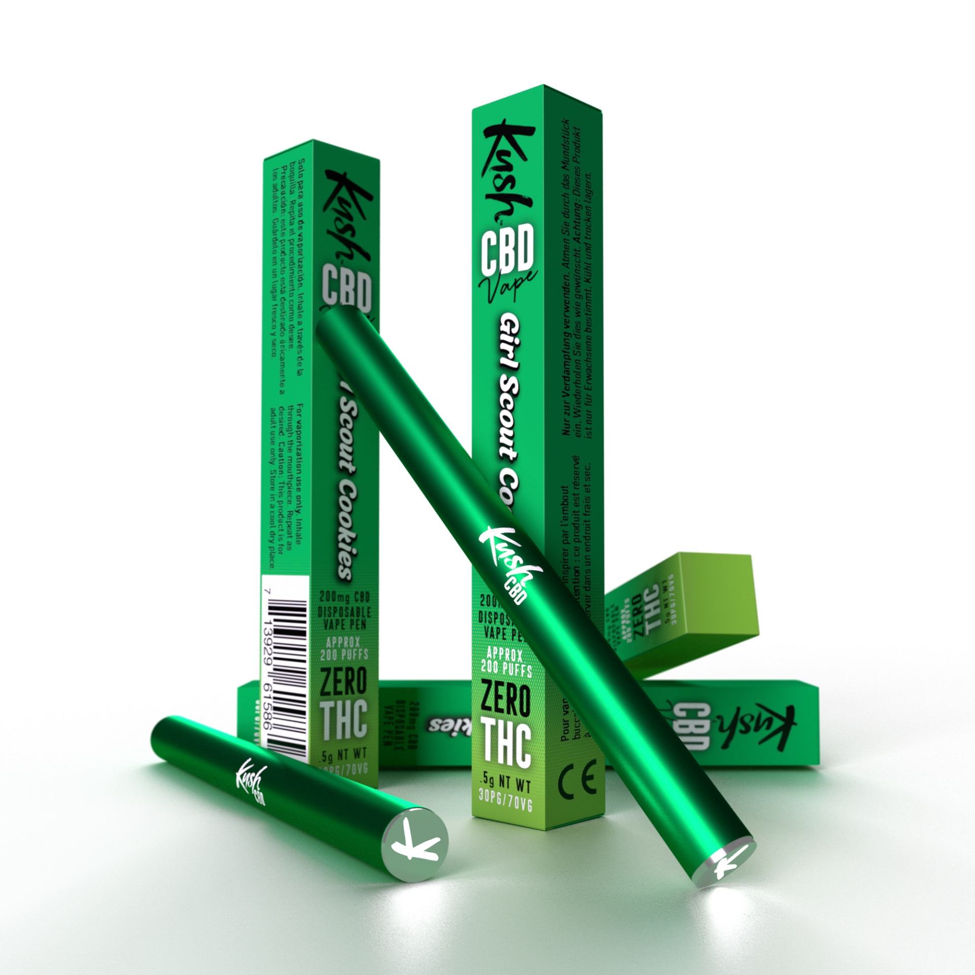 Caneta Vape Biscoitos Escoteira caixa de 20 pcs 200mg CBD Kush CBD