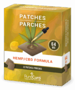 64mg Hemp CBD Fórmula Patches 32 Unidades  2048mg de Fórmula de Cânhamo  PuroCuro