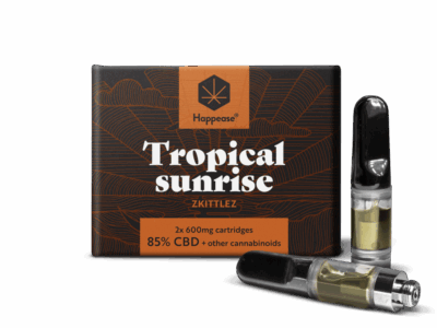 Cartucho Tropical Sunrise 1200mg 85% CBD 2 Unidades x 600mg  Happease