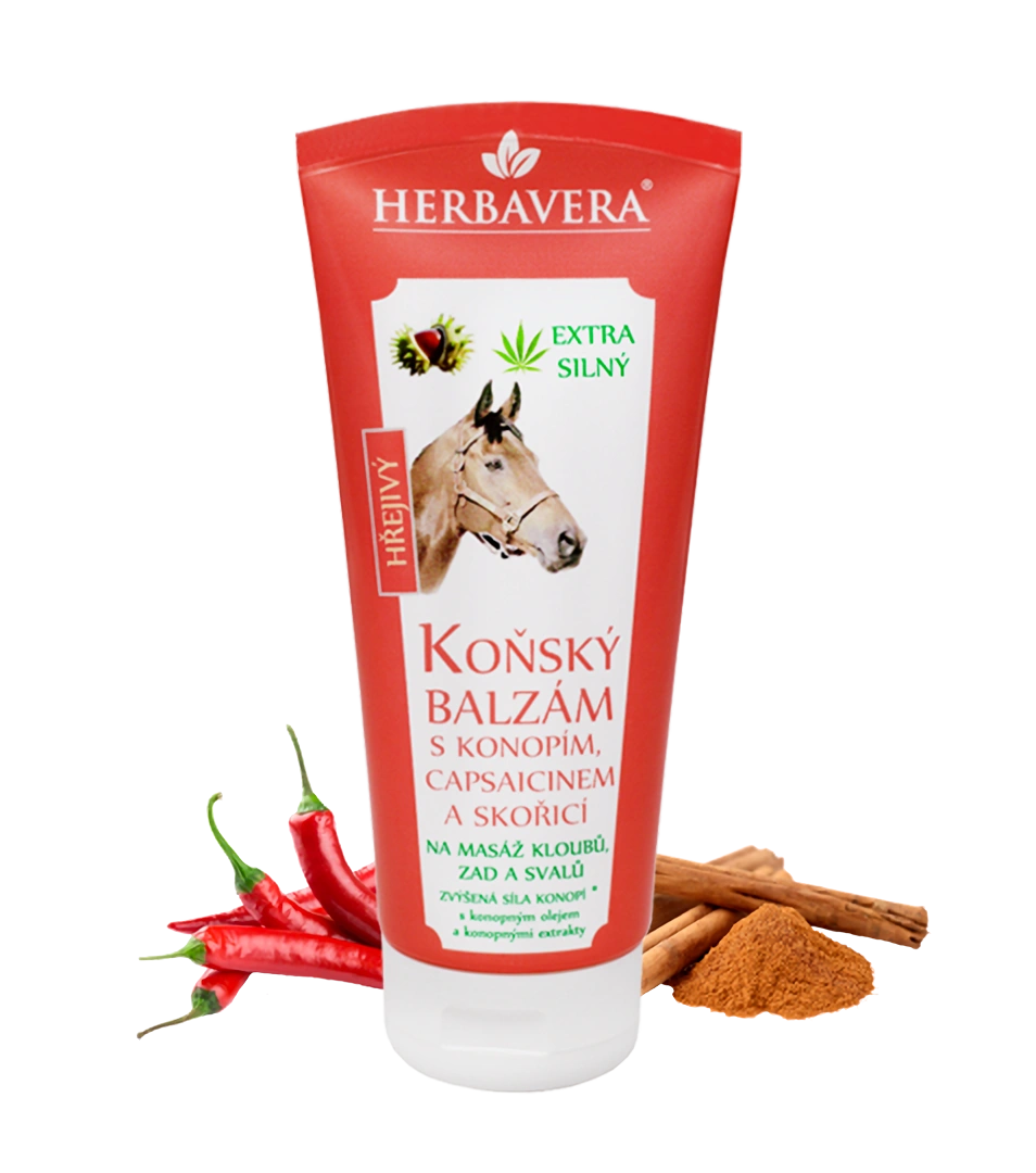 Bálsamo Quente Erva do Cavalo com Cânhamo Capsaicina e Canela 200ml Herbavera