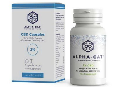 Cápsulas CBD 60x10mg 600mg  Alpha Cat