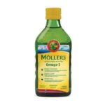 Óleo de fígado com sabor de limão+vitaminas 250 ml Mollers