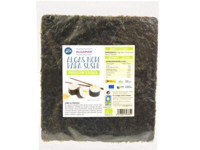 Algas nori para sushi bio 10x25g algamar