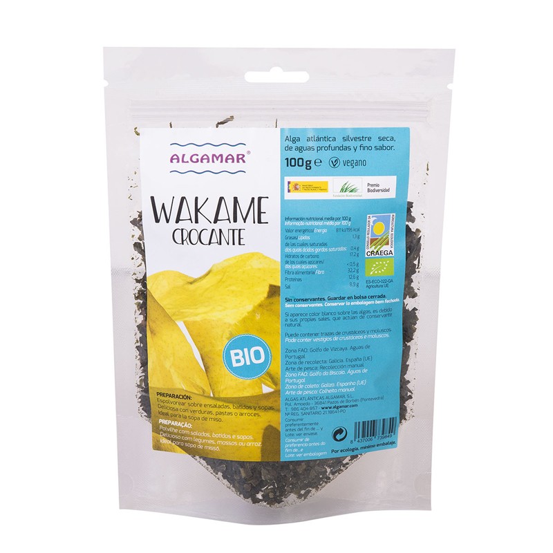 WAKAME CROCANT ALGAE BIO 100G