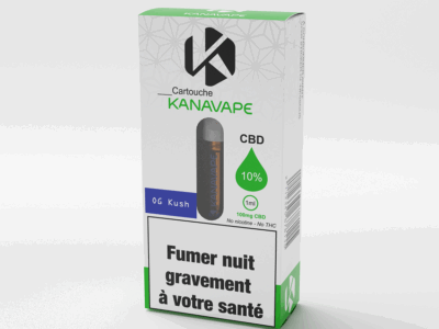 OG Kush Cartucho 10% CBD 1ml 100mg  Kanavape