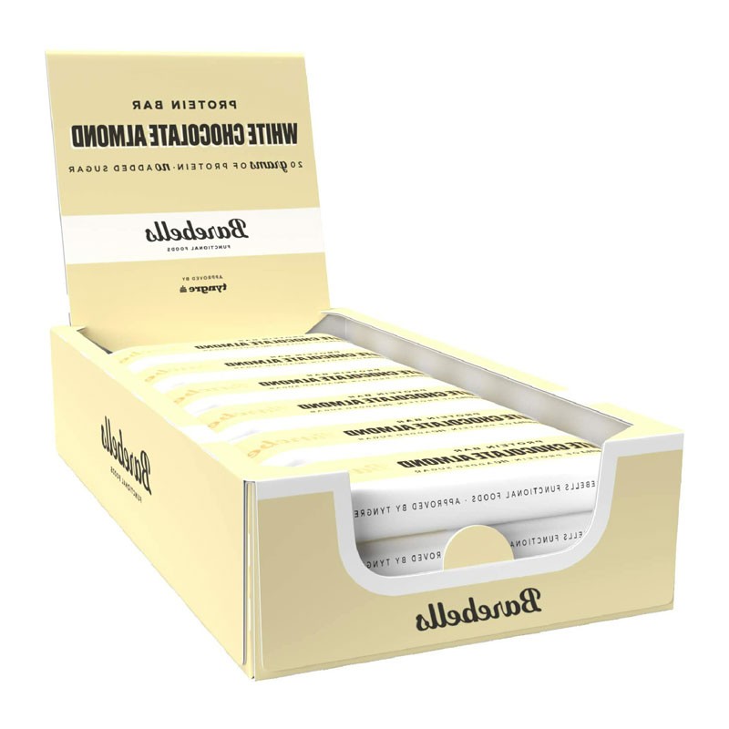 Amêndoas de proteína de chocolate branco amêndoas amêndoas brancas de chocolate 12x55g barbells - Image 2