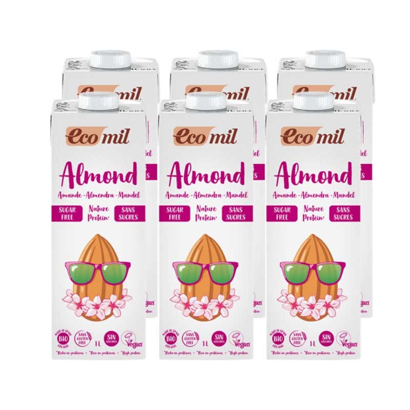 Almendra Nature Drink (sem açúcar) Bio 6x1L Ecomil