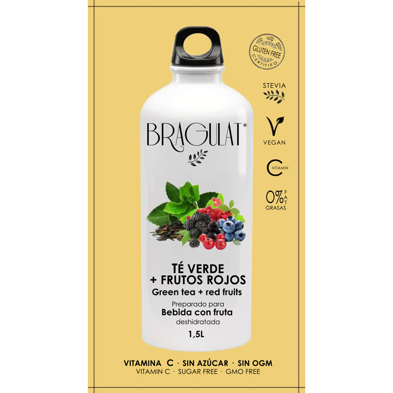 Bebida verde solúvel + frutas vermelhas 15x9g bragulat
