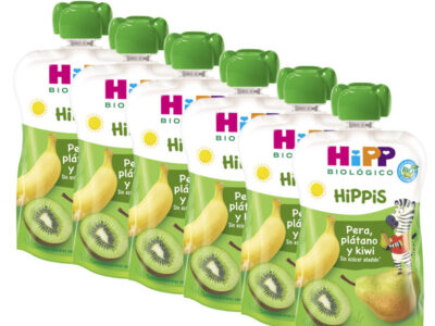 Bolsas de Pear Platano e Kiwi Bio 6x100g Hipp