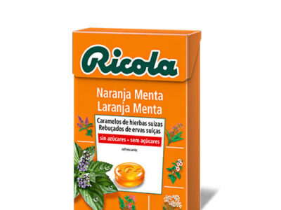 Candies laranja hortelã sem açúcar 50 g ricola