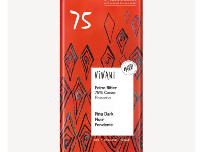 Chocolate Panamá preto 75% com açúcar de coco Bio 80g Vivani