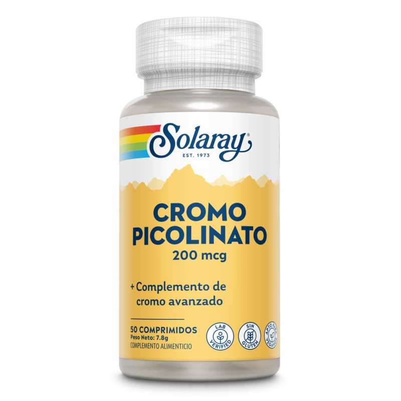 Cromo picolinate cromium picollate 200mcg 50comp solaray