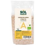 Flocos de aveia finos bio 1kg sol natural