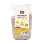 Flocos de aveia sem glúten grossos bio 1 kg de sol natural