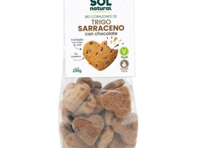 Saracen Wheat Hearts com chocolate e xarope de milho bio 250g Sol natural