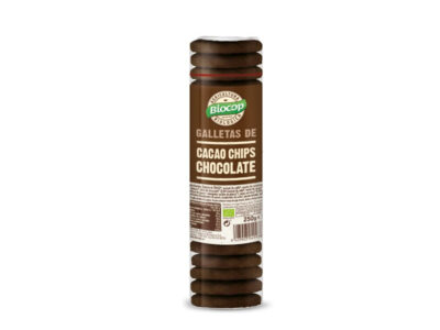 Biscoitos de cacau lascas de chocolate bio 250g biocop