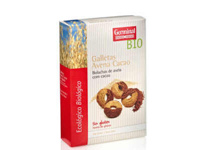 Biscoitos de aveia sem glúten com bio 250 g de cacau